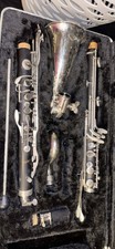 Giardinelli Bass Clarinet Wood Metal Black Silver Polished with Case Mouthpiece