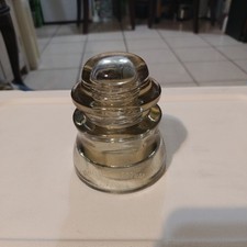 Vintage Whitall Tatum Glass Insulator No. 1 Made in USA Smoky Gray Color 70-47