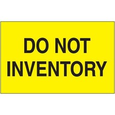 Do Not Inventory 3 x 5" Labels, Yellow 500/Roll