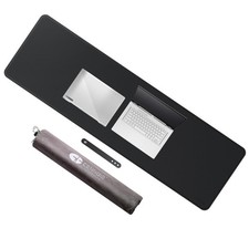 Leather Desk Mat Protector, 51.2 x 16 Extra Large Leather Office Desk Pad Mat...
