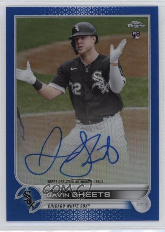 2022 Topps Chrome Rookie Blue Refractor 86/150 Gavin Sheets #RA-GS Auto 8k4