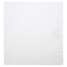 Large 100 Cotton Solid Color Blank Bandanas 22  x 22   - White Dozen Packed...