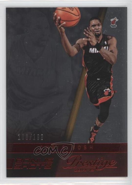 2014-15 Panini Prestige Bonus Shots Red Plus 100/199 Chris Bosh #136 HOF 0e5