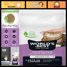 Premium Lavender Cat Litter - 32 lbs, Natural, Quick Clumping, Flushable, 99 Du