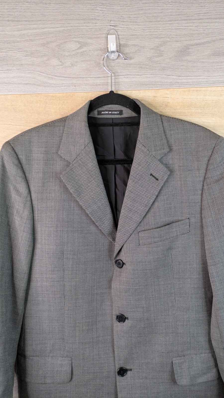 Giacca blazer tuta vintage Yves Saint Laurent uomo taglia 41" petto grigio Italia YSL