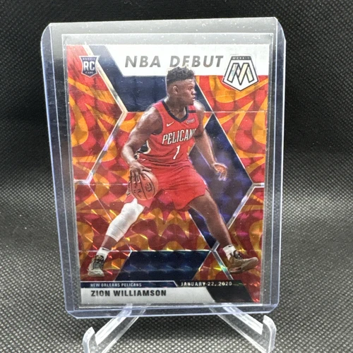 2019-20 Panini Mosaic NBA Debut Reactive Orange Prizm #269 Zion Williamson (RC)