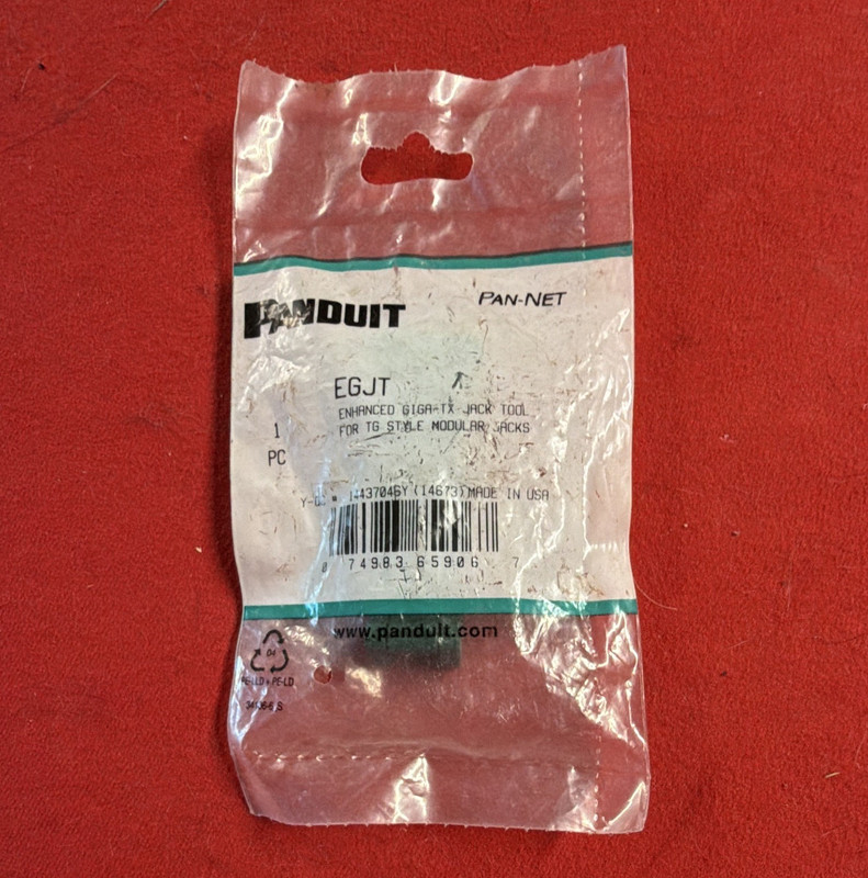 Panduit EGJT Enhanced Giga-TX Jack Tool for TG Style Modular Jacks