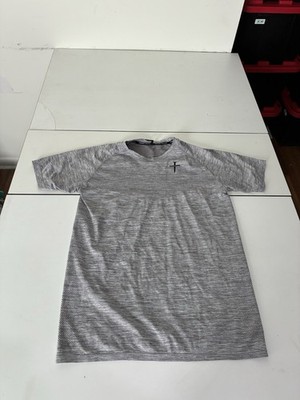 Three Nails Performance Shirt Medium Gray Athletic Training Christian Activewear