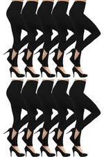 10 Pcs Pack Women Soft Skin Leggings Full Length NWT Two Sizes Black Color