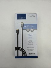 Insignia 6' Displayport To Hdmi Cable 4K for Monitor TV extend or mirror your PC