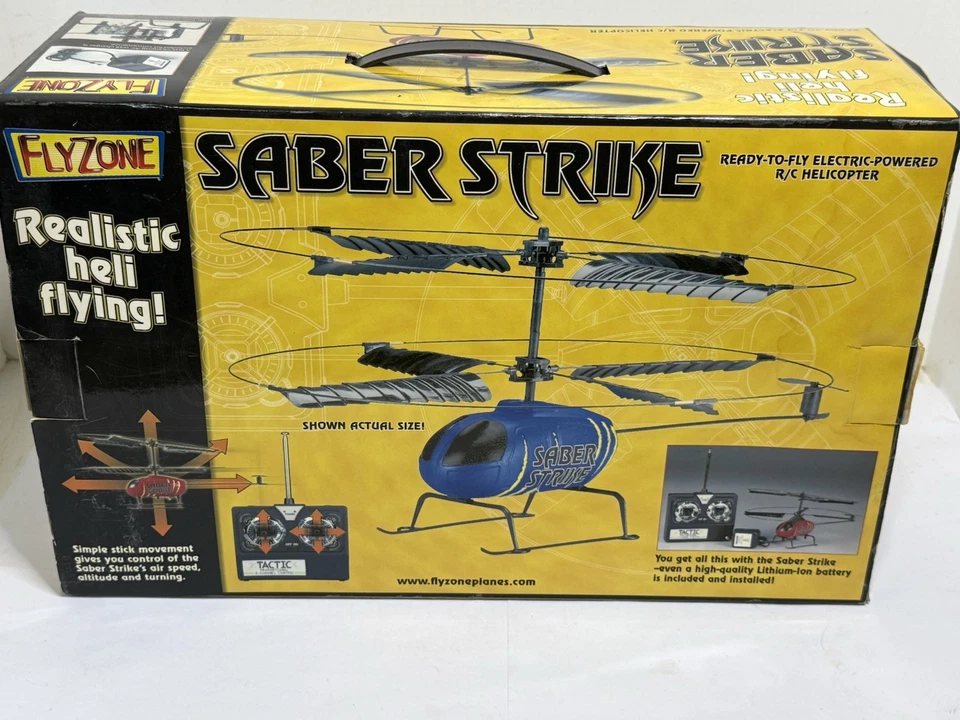 New Flyzone Sabre Strike Micro Wireless 3 Channel Indoor RC Helicopter NIB - Image 2 of 4