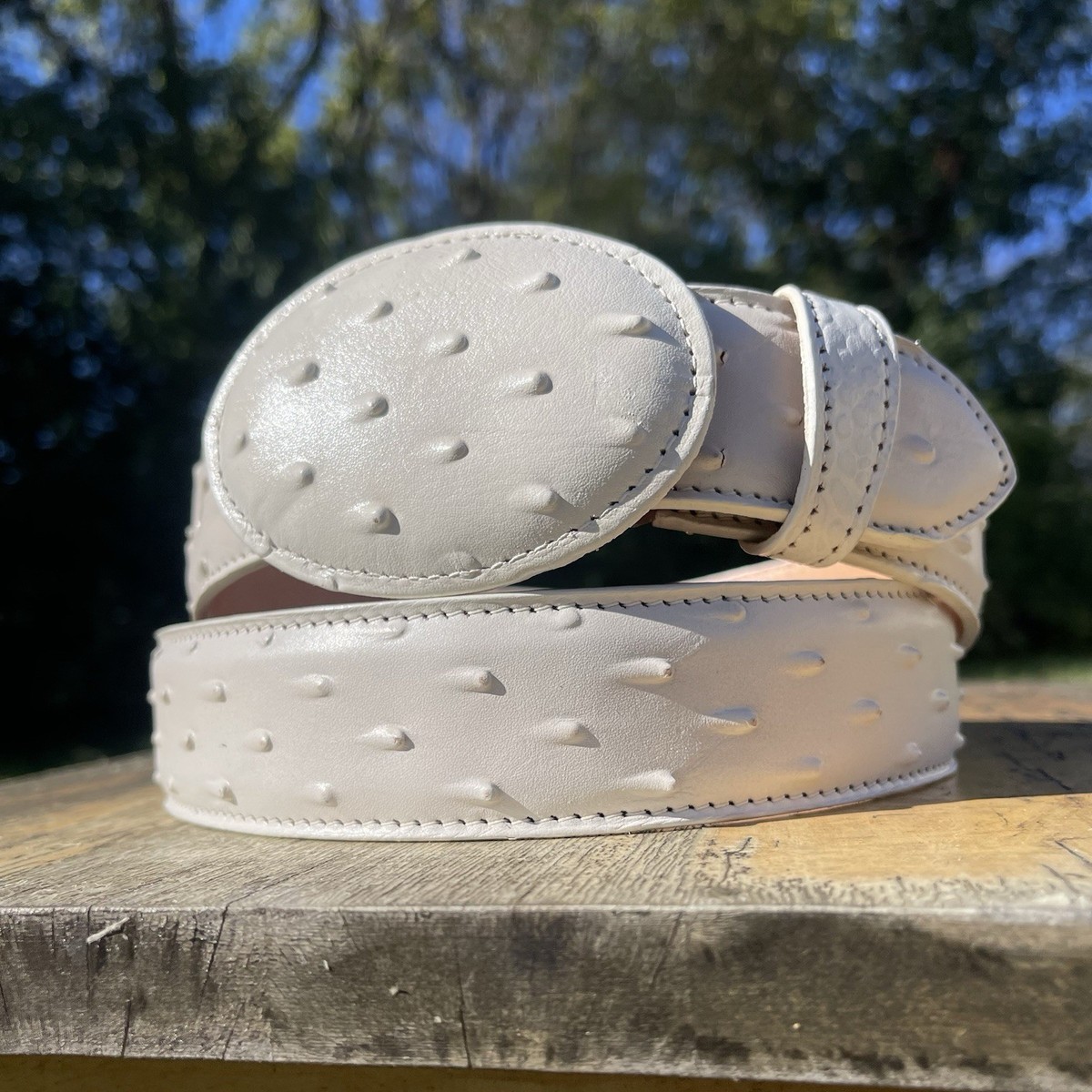 ostrich dress belt White Skin Belt. Men's Western Cowboy Belt. Cinto Piel Avestruz Blanco Mens belts Color:nude pink Kissimmee, FL Plus Size COURTSIDE quill ostrich leather