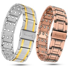 MagnetRX Magnetic Bracelets for MenPremium Fold Over Clasp Adjustable