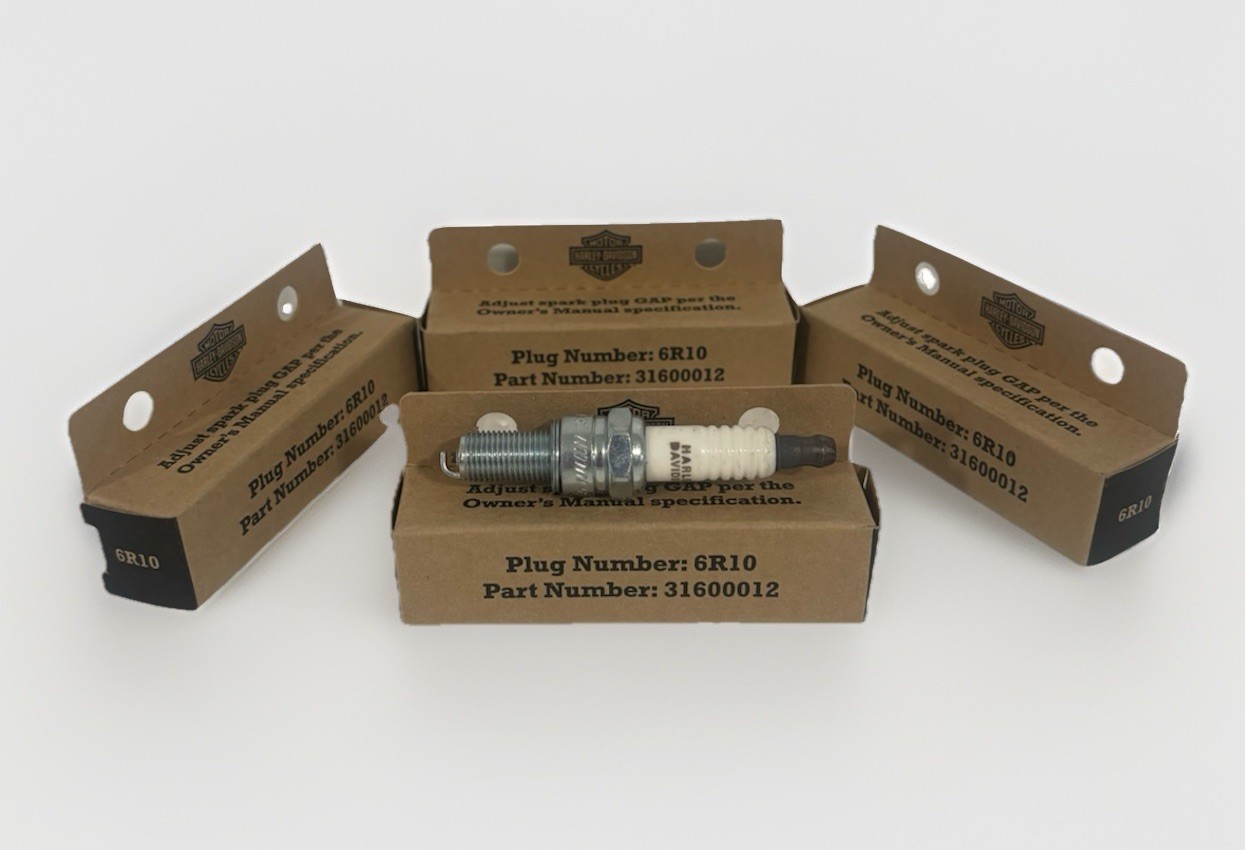 Set of 4 Genuine Harley-Davidson M8 Spark Plugs OEM 31600012 6R10