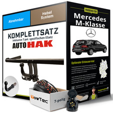 Für MERCEDES M-Klasse Typ W164 Anhängerkupplung abnehmbar +eSatz 7pol 05- NEU