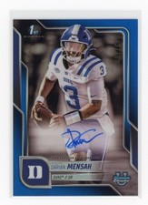 Darian Mensah Bowman Chrome 2025 Blue Refractor /150 Auto
