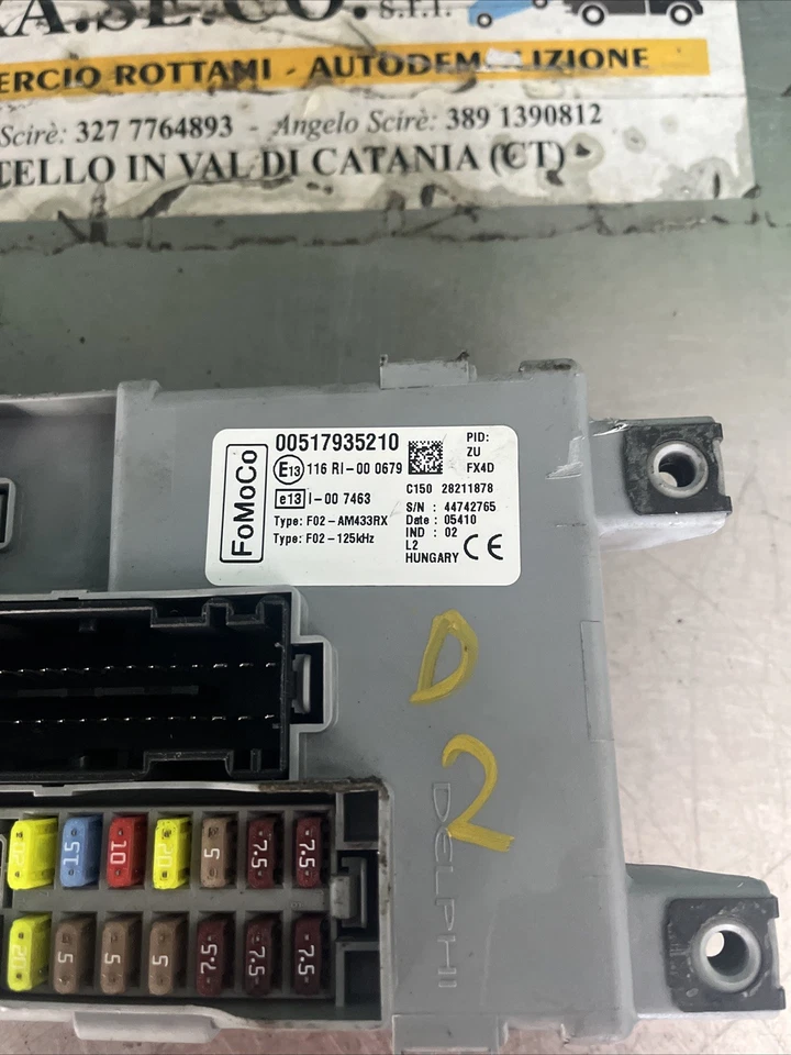 CENTRALINA BCM PER FORD Ka Serie (CCU) 517935210 Benzina 1200 (08>18) - Immagine 3 di 4