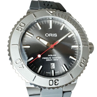 ORIS Aquis Date Relief Watch 43mm Stainless Steel Gray Dial Automatic