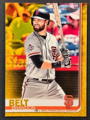 2019 Topps Walgreen's Yellow Parallel #148 Brandon Belt San Francisco Giants