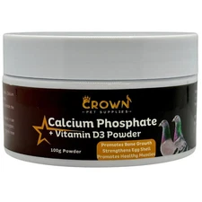 Calcium Powder 100g for Pigeons & Birds with Vitamin D3 - Breeding-Bone Support