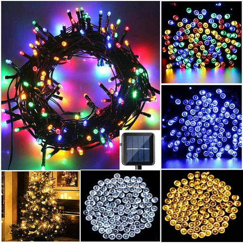 Solar Fairy String Lights 100/200/400 LED Outdoor Garden Christmas Party Decor