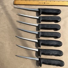 7 Vintage Dexter Russell Narrow Fillet Boning Knives Made in USA