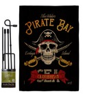 Pirate Bay Garden Flag Coastal Decorative Small Gift Yard House Banner