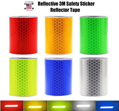 3M Reflective Safety Sticker Reflector Tape Car Night Traffic Safety ...