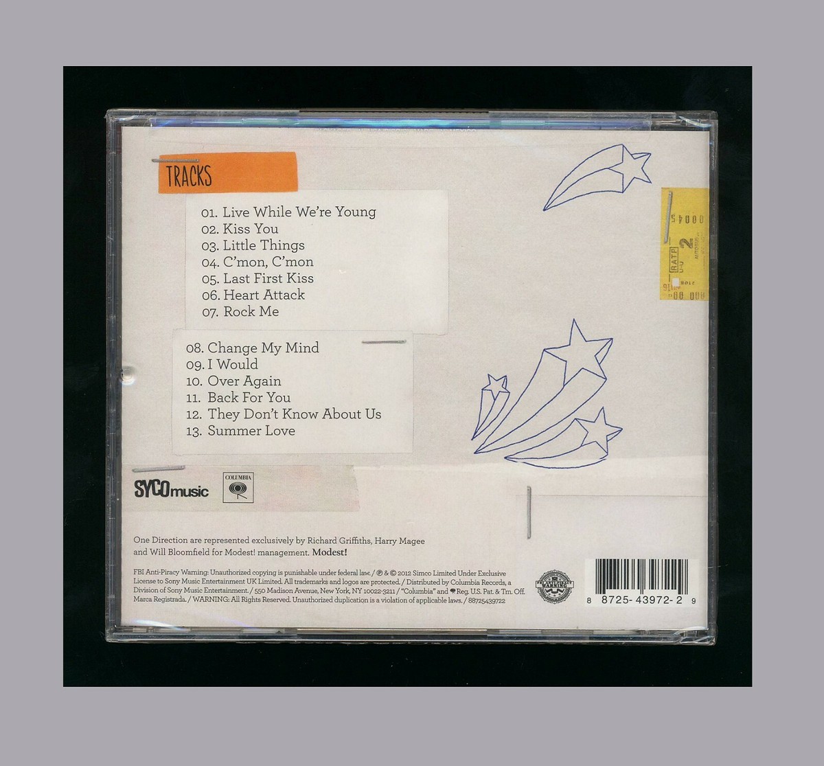 One Direction Back For You Album Cover One Direction | Harry Styles
