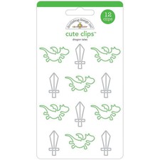 Doodlebug Cute Clips 12/Pkg Dragon Tails