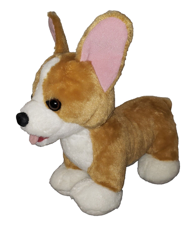 BAB 2017 Corgi Dog Plush Stuffed Toy 14"Long 12" Tall Preowned Huggable Soft - Picture 2 of 13