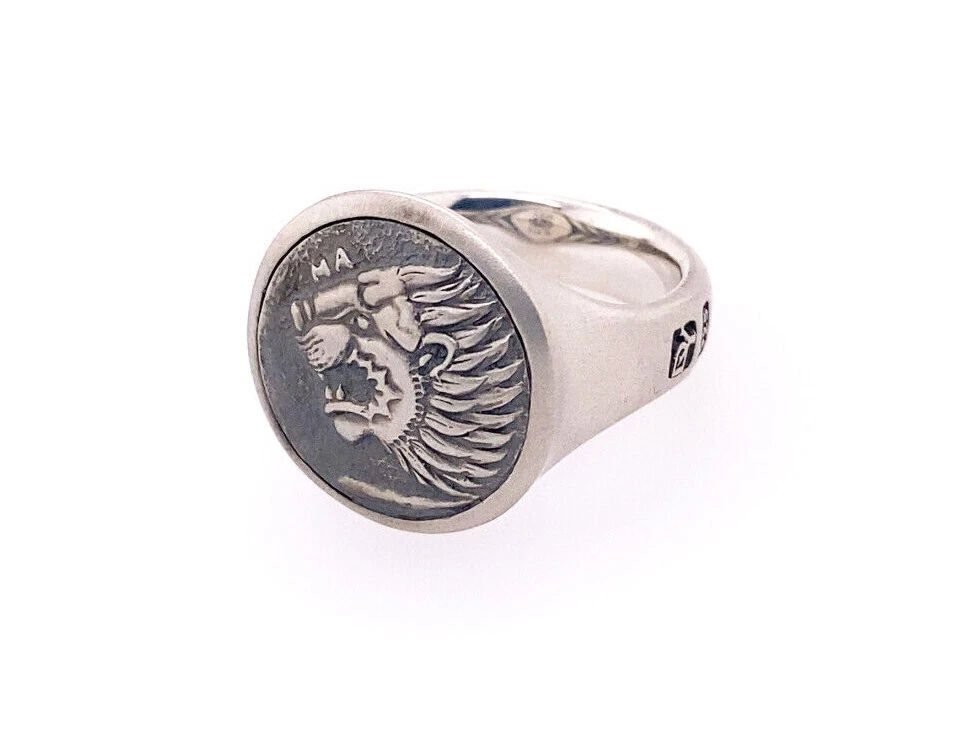 David Yurman Petrvs Lion Signet Men s Pinky Tag Ring Size 13US eBay