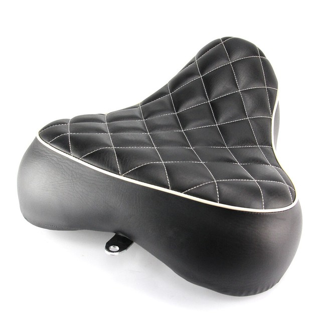 Drag Distressed Brown Large Spring Solo Seat Leather Custom Shovelhead