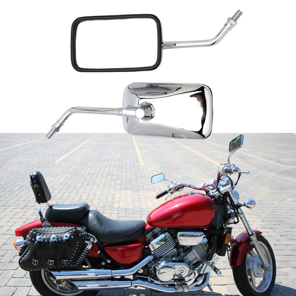 Rétroviseur Gauche Compatible Honda VF 750 C Magna (RC28) 1987-1988 - V PARTS Réf. EH372I, Neuf