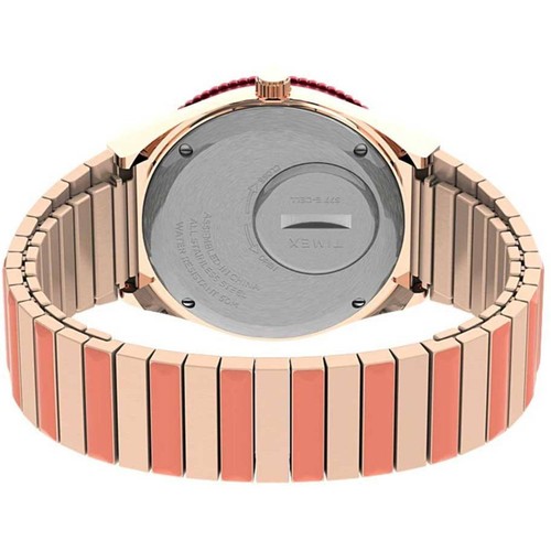 Timex Damenuhr Q Malibu Quarz rosa Zifferblatt Erweiterungsarmband TW2V38600 - Bild 3 von 6