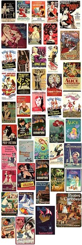 Vintage Retro Style Pinup Travel Film Sticker Pack Laptop Luggage Guitar Decal - Picture 16 of 38