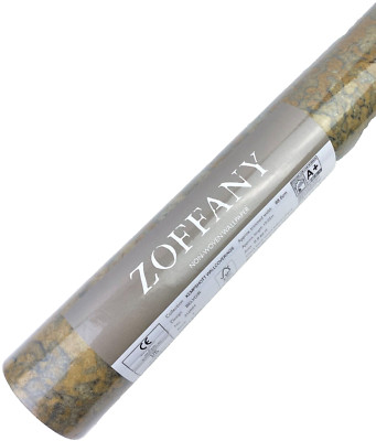 1 Roll - Zoffany Belvoir Blue / Amber 312651 Vinyl Wallpaper Roll - Batch J