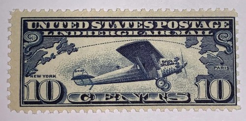 Travelstamps: 1927 US Stamps Scott #C10, Lindbergh Tribute Issue, mint, mnh, og - Picture 7 of 7