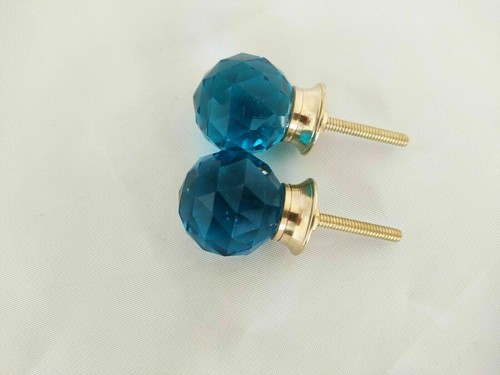 Set 2 pezzi pomello per porta in vetro vittoriano e ottone stile diamante man... - Foto 14 di 18
