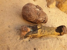 Rare Antique Ancient Egyptian wood Statue God Lion war Hunting Healing 2480 BC