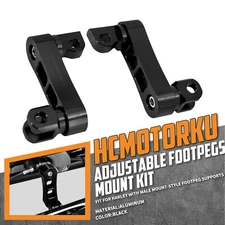 Aluminum Black Foot Pegs Male Mount Extensions For Harley Sportster Softail Dyna