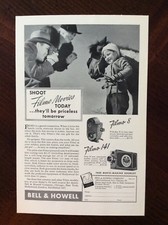 1938 vintage original ad Bell  Howell Filmo 141 Movie Camera