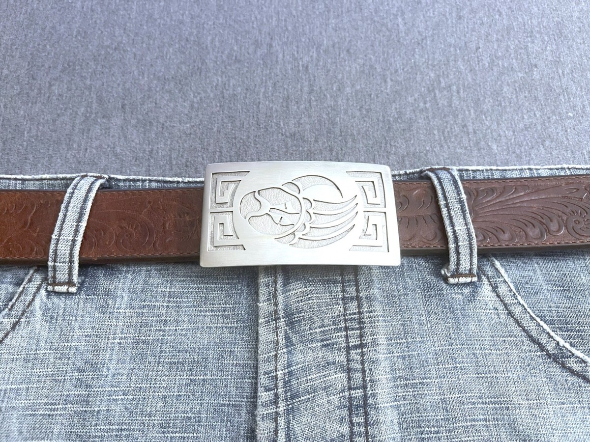 Vintage Sterling Silver Bear Claw Navajo Belt Buckle | eBay display picture 2