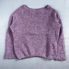 1970s VTG Sweater Cable Knit 70s 80s Purple Cute Warm Grandma Core Pull Over