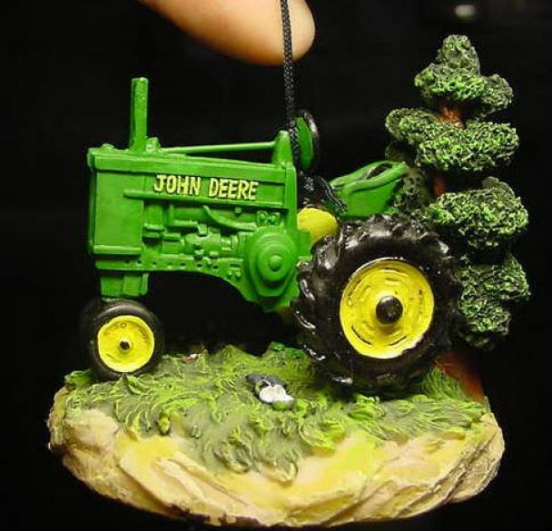  JOHN DEERE TRACTOR WIND CHIME poly resin parts deer farm home house decor green