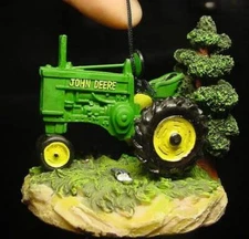  JOHN DEERE TRACTOR WIND CHIME poly resin parts deer farm home house decor green