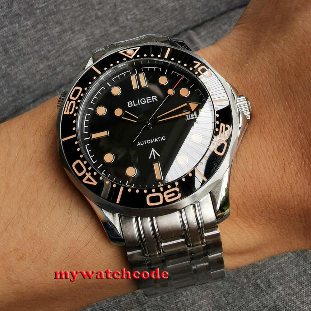 41mm Bliger Black Dial Sapphire Glass NH35A Automatic Mens  display picture 1
