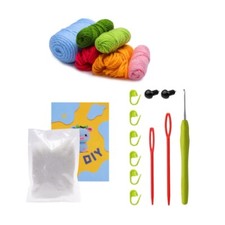 DIY Crochet with Yarn, Crochet Hook, Needle, Knitting Marker, Instruction