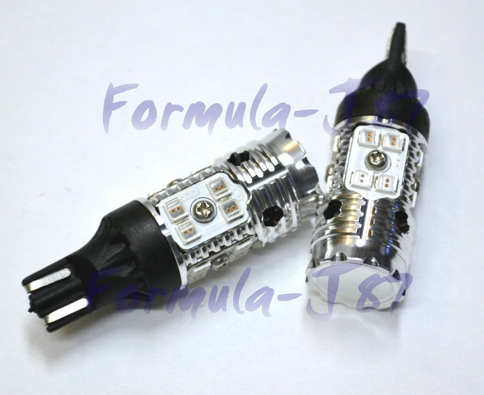 LED Light Canbus Error Free 921 Red Two Bulbs High Mount Stop 3rd Brake Upgrade - Image 4 of 4