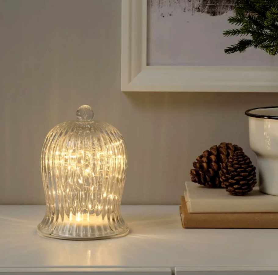 IKEA STRALA Dome Shaped LED Table Decoration Lamp Battery Operated